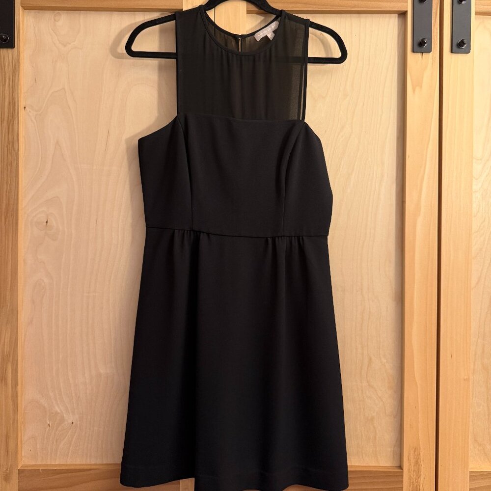 Banana Republic Black Sleeveless Dress w/ Sheer Yoke – Size 10